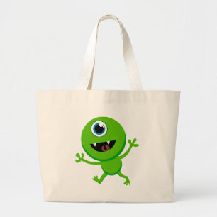 Grand Tote Bag Cyclopes verts de bébé