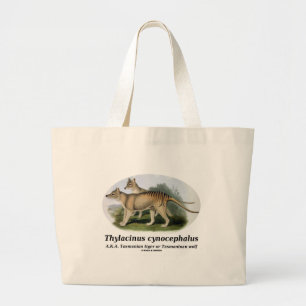 Grand Tote Bag Cynocephalus de Thylacinus (tigre ou loup