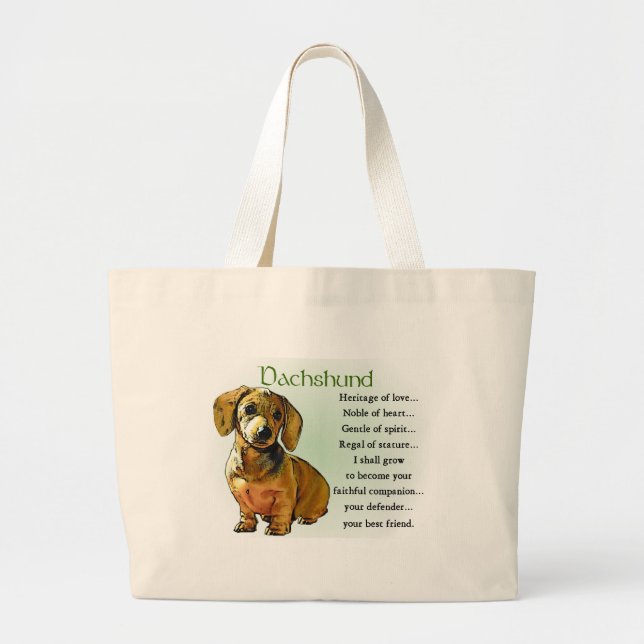 Grand Tote Bag Dachshund Gifts (Devant)