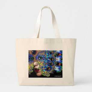 Grand Tote Bag Dame EPHÉMERALE au Masque Fractal