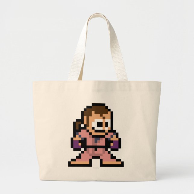 Grand Tote Bag Dan à 8 bits (Devant)