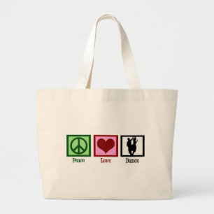 Grand Tote Bag Danse d'amour de paix