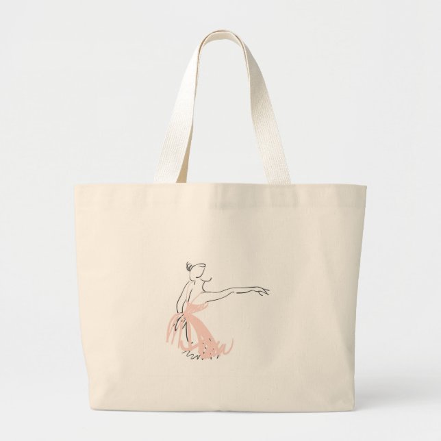 Grand Tote Bag Danseur de ballet Ballerina (Devant)