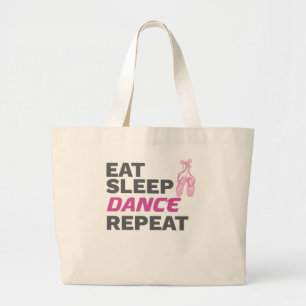 Grand Tote Bag Danseuse pour danser Enseignant Manger Dormir Dans