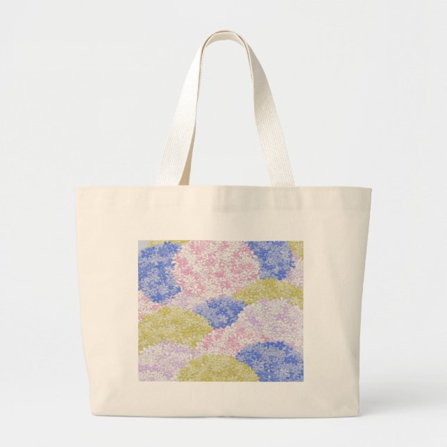 Grand Tote Bag De Beaux Champs D'Hydrangée (Devant)