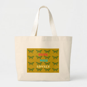 Grand Tote Bag Décor de papillon coloré : mignon, agréable et séd
