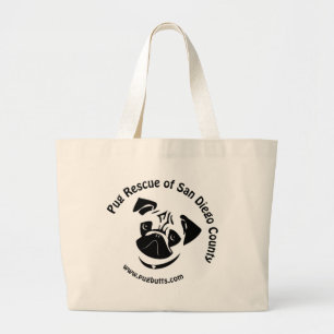 Grand Tote Bag Délivrance de carlin de logo du comté de San Diego