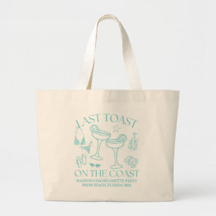 Grand Tote Bag Dernière Toast Fantaisiste sur la Côte Turquoise