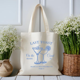 Grand Tote Bag Dernière Toast sur la Côte Fête de Bachelorette We