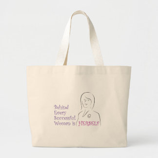 Grand Tote Bag Derrière chaque femme réussie est elle-même
