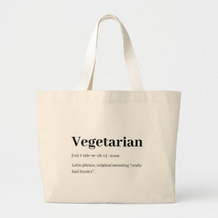 Grand Tote Bag Description végétarienne drôle Fourre-tout