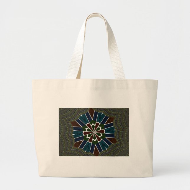 Grand Tote Bag Design inspiré de Sari avec détails complexes (Devant)