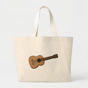 Grand Tote Bag Dessin de guitare