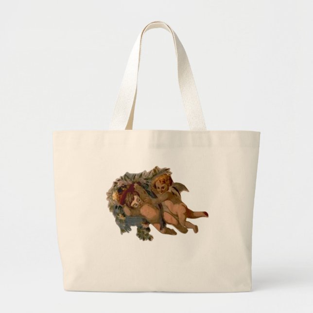 Grand Tote Bag Deux magnifiques Ange Cherub Cupid (Devant)
