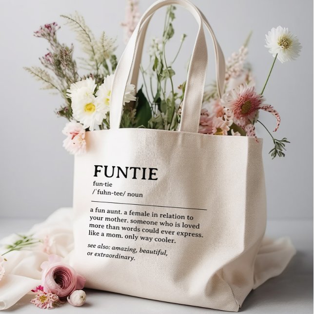 Grand Tote Bag Devis de définition de fonction personnalisée (cool gift for aunt)
