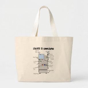Grand Tote Bag Dialyse Infirmière/Tech Dons Amusants