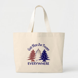 Grand Tote Bag Dieu bénisse nos troupes