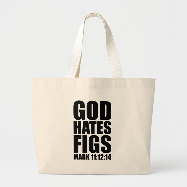 Grand Tote Bag Dieu déteste le 11h12 de figues - 14 (Devant)