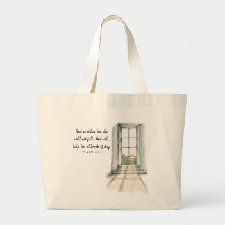 Grand Tote Bag Dieu est au milieu d'elle, elle ne tombera pas - P