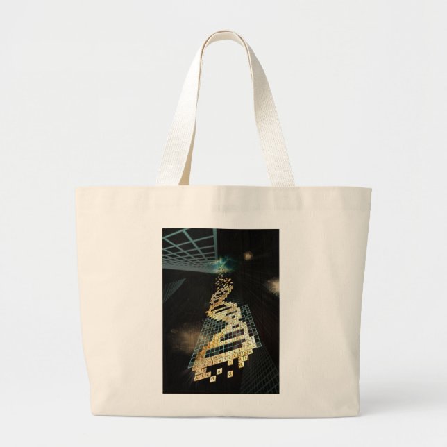 Grand Tote Bag Dieu ne joue pas les matrices 2014 (Devant)