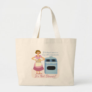 Grand Tote Bag Dîner Congelé Souper Retro Kitsch Cartoon alimenta