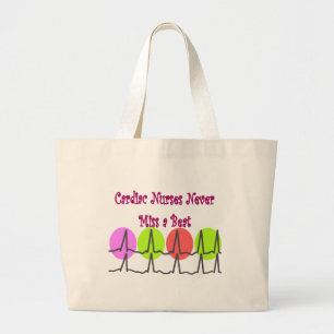 Grand Tote Bag D'infirmières Mlle cardiaque JAMAIS un battement
