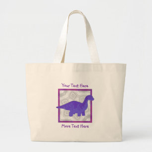 Grand Tote Bag Dino pourpre Fourre-tout