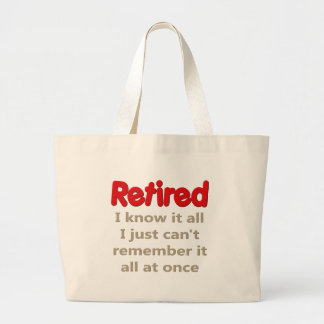 Grand Tote Bag Dire drôle de retraite