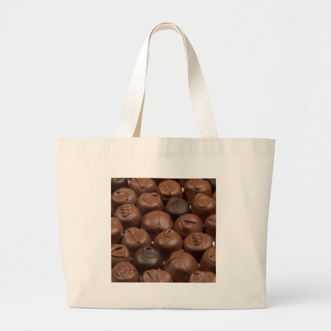 Grand Tote Bag Dites-le avec du chocolat ! (Devant)