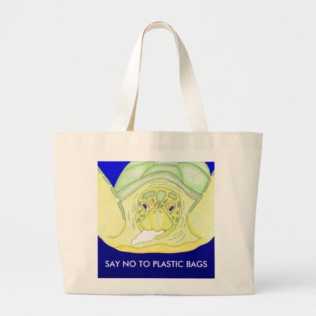GRAND TOTE BAG DITES NON AUX SACHETS EN PLASTIQUE (Devant)