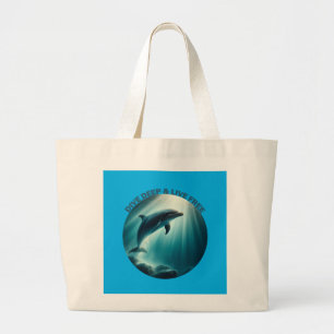 Grand Tote Bag Dive Deep Live Dolphin gratuit