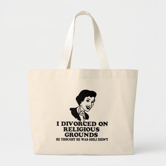 Grand Tote Bag Divorce drôle (Devant)