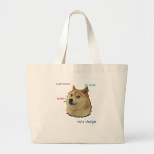 Grand Tote Bag Doge. Ainsi Shibe
