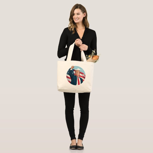 Grand Tote Bag Donald Trump 2024 (Devant (modèle))