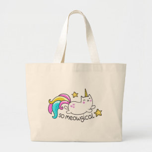 Grand Tote Bag Donc la parties scintillant de chatte de l'Unicorn