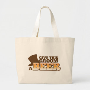 Grand Tote Bag DONNEZ à CE MARIÉ une bière de mariage de mariage