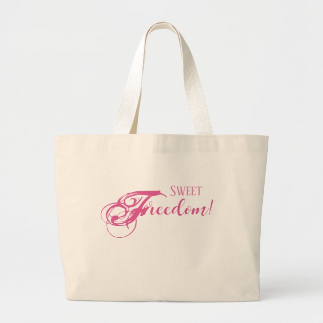 Grand Tote Bag Douce liberté ! Jumbo Fourre-tout (rose) (Devant)