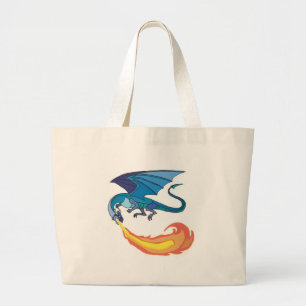 Grand Tote Bag dragon bleu souffle