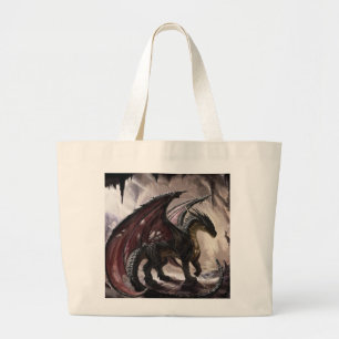 Grand Tote Bag Dragon dans la grotte