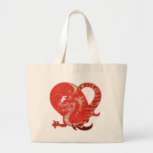 Grand Tote Bag Dragon Heart Valentine