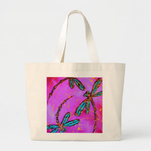 Grand Tote Bag Dragonfly Flit Electrique rose