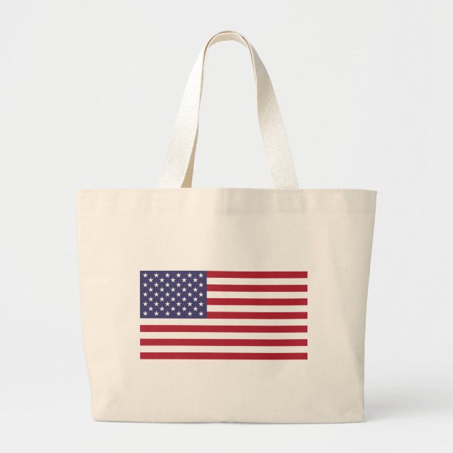 Grand Tote Bag Drapeau américain (Devant)