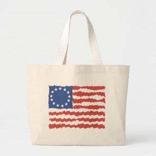 Grand Tote Bag Drapeau américain de croquis USA-Hip