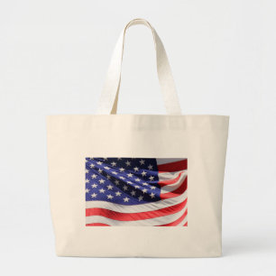 Grand Tote Bag Drapeau américain Fourre-tout