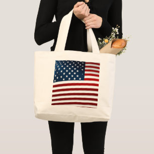 Grand Tote Bag Drapeau américain Jumbo Fourre-tout