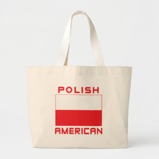 Grand Tote Bag Drapeau américain polonais