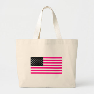 Grand Tote Bag drapeau américain rose