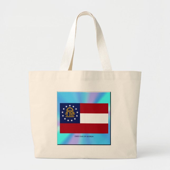 Grand Tote Bag Drapeau de l'État de Géorgie (Devant)