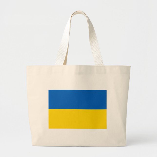 Grand Tote Bag Drapeau de l'Ukraine (Devant)