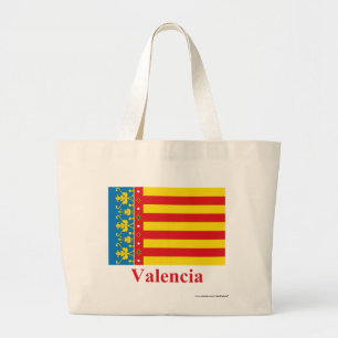 Grand Tote Bag Drapeau de Valence avec le nom
